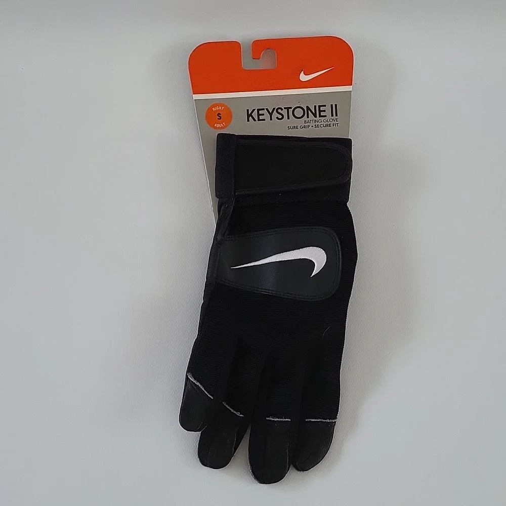 Nike Keystone II Glove Adult Small Single Right Hand Black Batting Glove